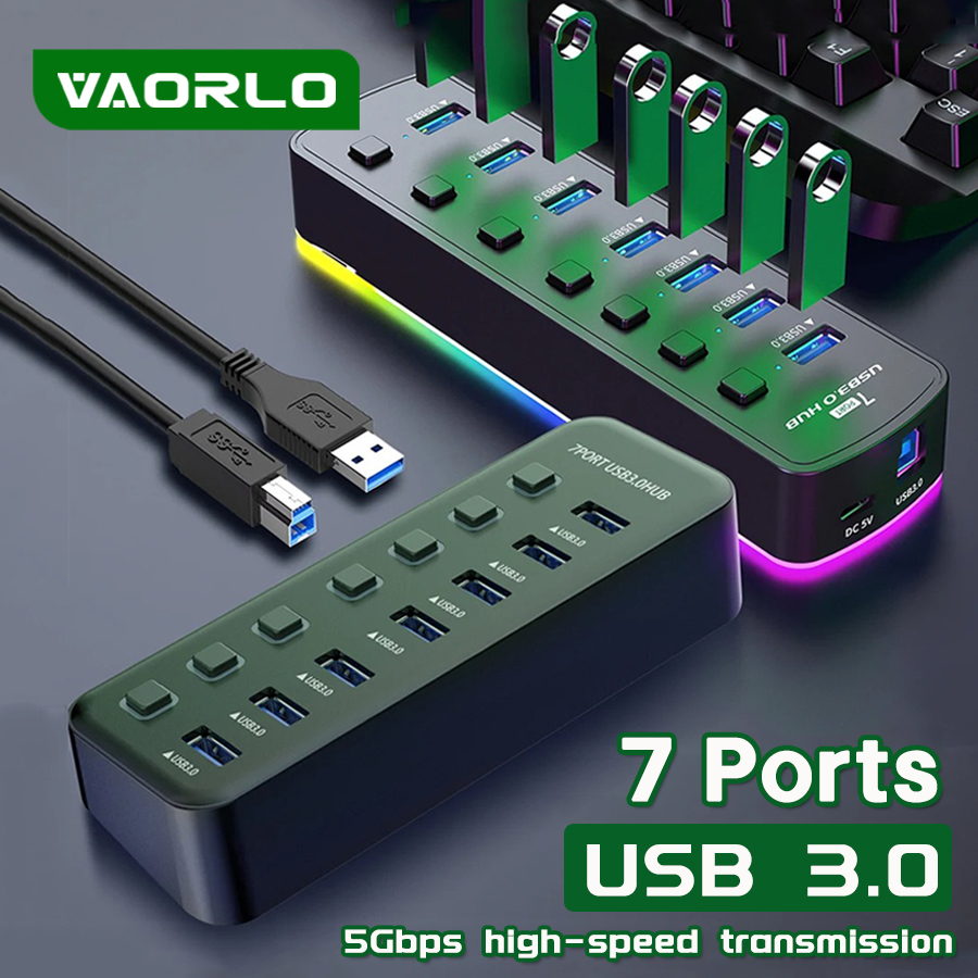 Esports Gaming Splitter - Hub USB 3.0 RGB 7 portów