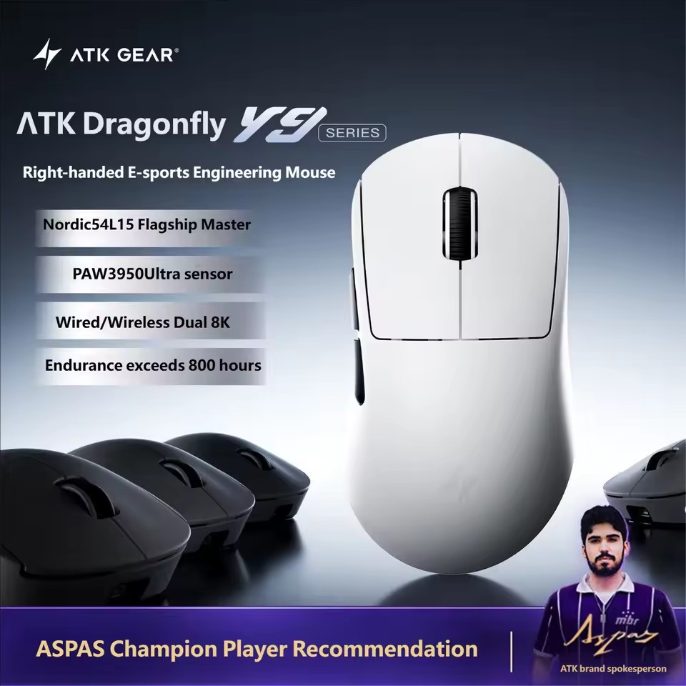 Ultimate Esports Gaming - ATK Y9 Ultimate Tri-Model Bezprzewodowa Mysz