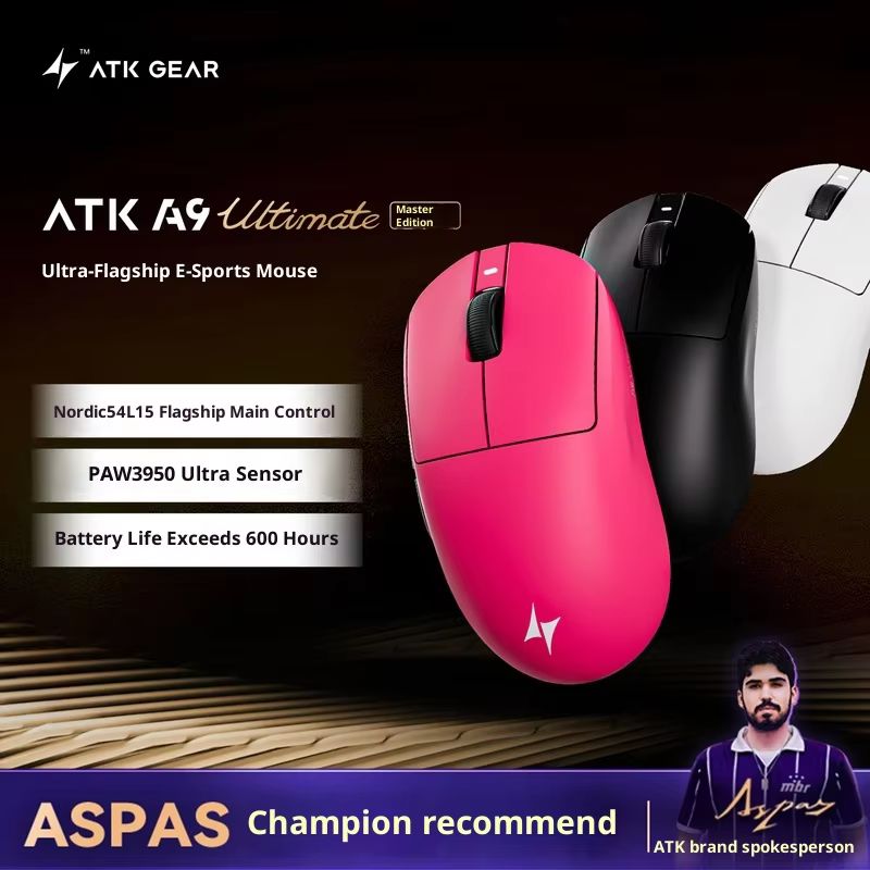 Ultimate Esports Gaming - Mysz bezprzewodowa Atk Dragonfly A9 Lightweight