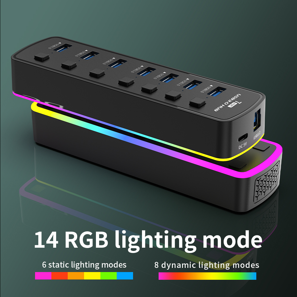 Hub USB 3.0 RGB 7 portów Adapt – Esports Gaming Splitter recenzja i cena