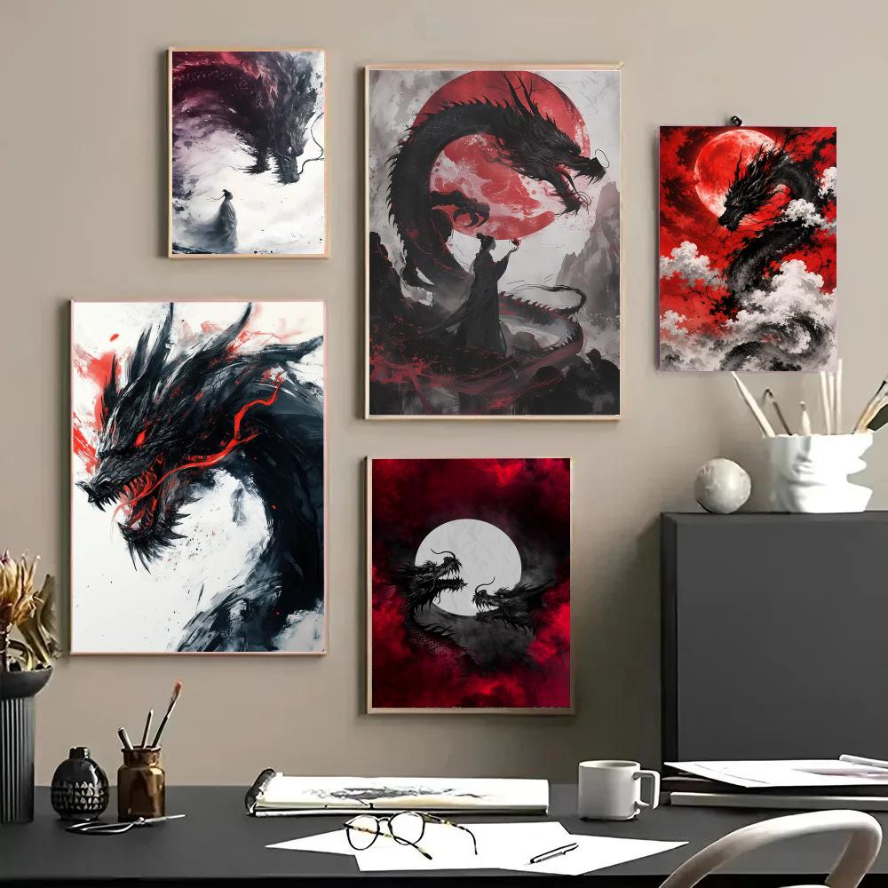 Czarny Smok Plakat Wodoodporne – Esports Gaming Wallpaper recenzja i cena